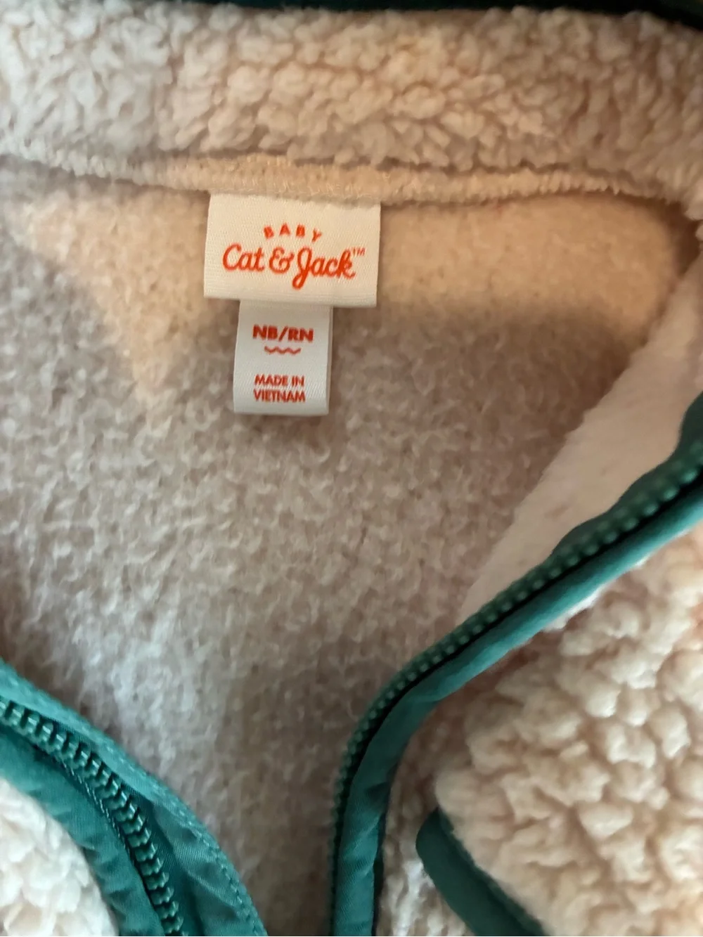 Baby Cat & Jack Sherpa jacket size Newborn